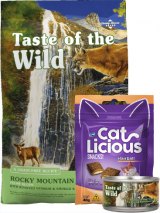 Taste of the Wild Rocky Mountain Venado + Cat Licious + 1 Lata 6.3kg